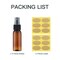12 Pack 1 oz Amber Mini Spray Bottles, 30ml Fine Mist Travel Atomizer Empty Refillable Plastic Spray Bottles with Protective Caps for Perfume, Cologne, Alcohol, Water, Samples & Travel Use